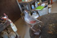 making of gambels quail bronze sculpture