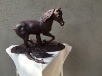 the making of My Turn horse bronze sculpture