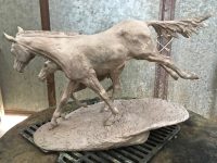 martini and mojito bronze horse sculpture - wax mold