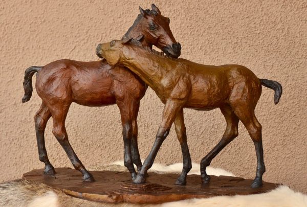 horses bronze sculpture